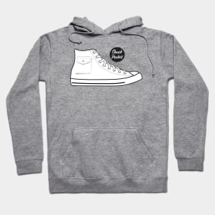 Shoe chuck pocket white Hoodie